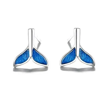 Personality Design Ins Blue Fishtail Earrings for Women Simple Lovely Sweet Mini Mermaid Earrings Ear Jewelry E3416
Personality Design Ins Blue Fishtail Earrings for Women Simple Lovely Sweet Mini Mermaid Earrings Ear Jewelry E3416