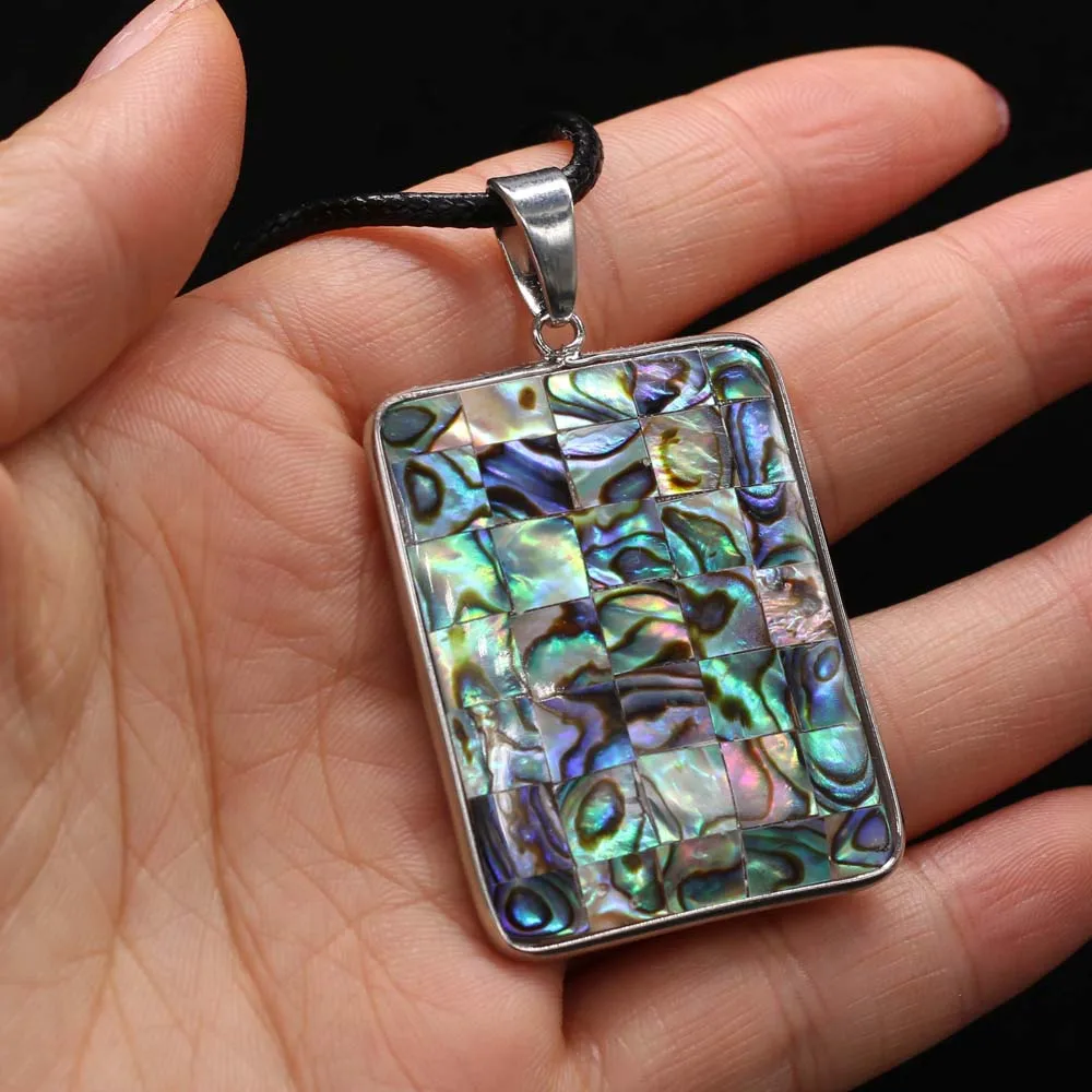 Wholesale Natural Abalone Necklace Reiki Heal Rectangle Freshwater Shell Pendant for Women Charm Necklace Jewelry Gifts
Wholesale Natural Abalone Necklace Reiki Heal Rectangle Freshwater Shell Pendant for Women Charm Necklace Jewelry Gifts