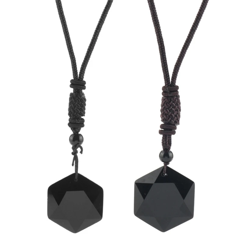 New Hot Sale Obsidian Pendant Spirit Pendulum Energy Stone Obsidian Six-Pointed Star Necklace Men And Women Sweater Chain Jewelr
New Hot Sale Obsidian Pendant Spirit Pendulum Energy Stone Obsidian Six-Pointed Star Necklace Men And Women Sweater Chain Jewelr