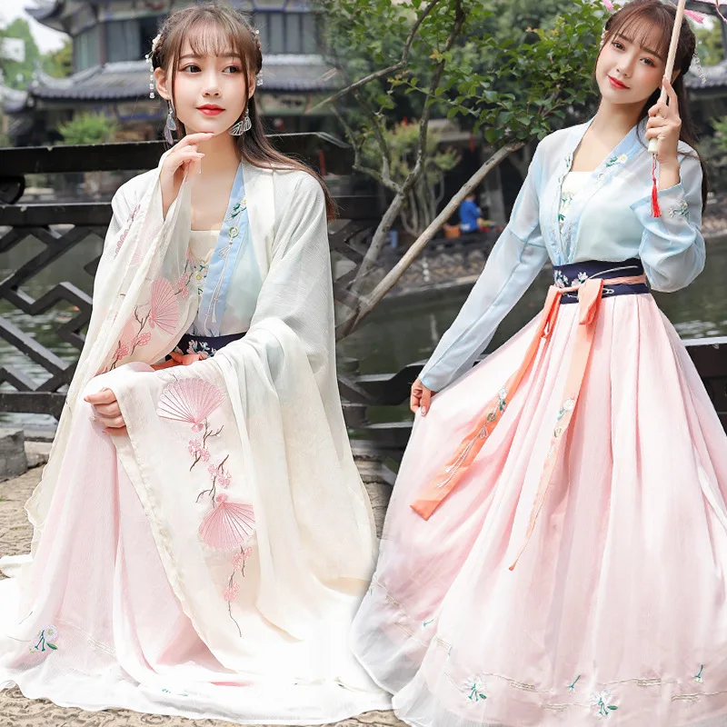 Оригинальное сказочное танцевальное платье Hanfu в старинном китайском стиле, Повседневная Свежая Элегантная юбка с большим рукавом и старин...
Оригинальное сказочное танцевальное платье Hanfu в старинном китайском стиле, Повседневная Свежая Элегантная юбка с большим рукавом и старин...