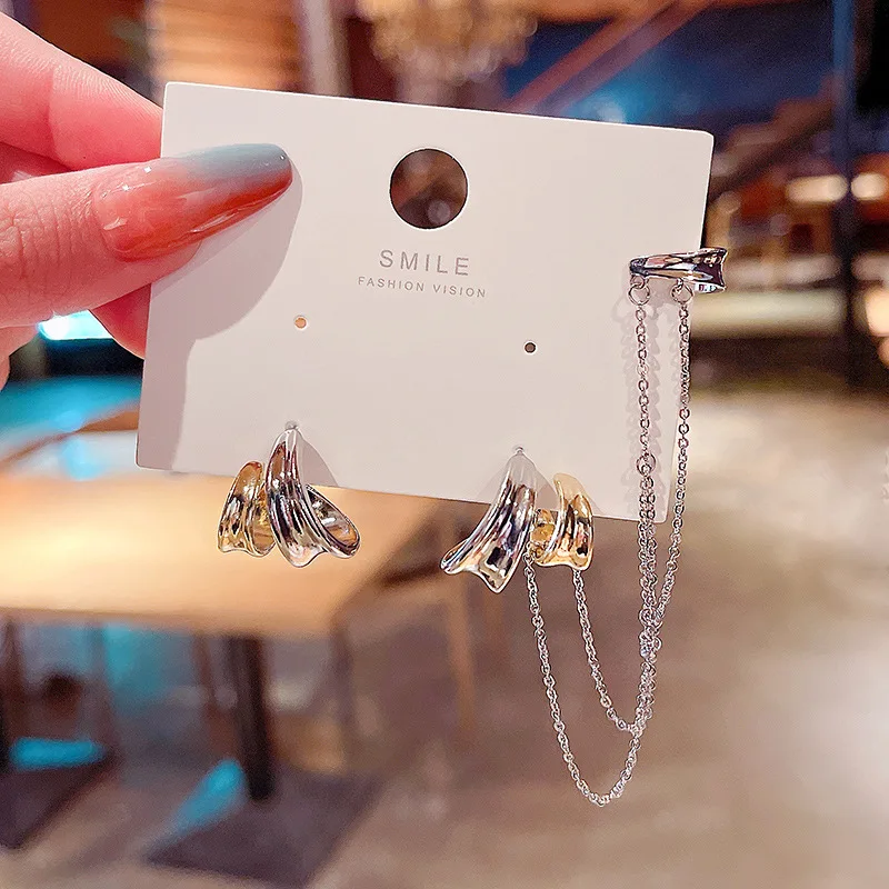 2PC New Fashion Gold Color Geometric Clip Earrings For Women Simple Fake Cartilage Long Tassel Ear Cuff NO Piercing Jewelry Gift
2PC New Fashion Gold Color Geometric Clip Earrings For Women Simple Fake Cartilage Long Tassel Ear Cuff NO Piercing Jewelry Gift