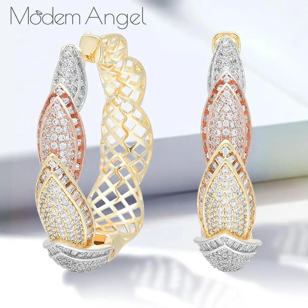 Женские длинные серьги ModemAngel, трехцветные серьги из циркония с микрозакрепкой
Женские длинные серьги ModemAngel, трехцветные серьги из циркония с микрозакрепкой