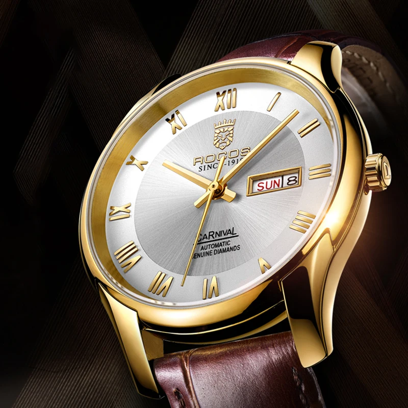 Часы наручные мужские механические, водонепроницаемые, с кожаным ремешком
Часы наручные мужские механические, водонепроницаемые, с кожаным ремешком