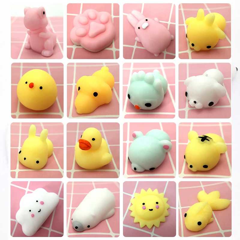

5/10Pcs All Different Cute Mochi Squishy Cat Slow Rising Squeeze Healing Fun Kids Kawaii Kids Adult Toy Stress Reliever Decor