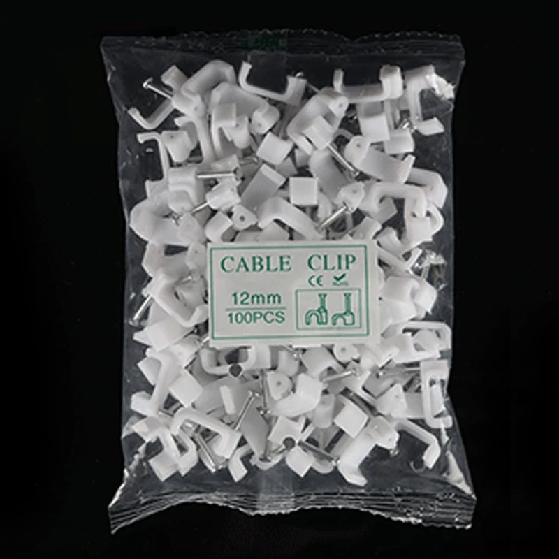 

12mm Cable Clips Upgraded Cable Staples Premium Wire Clips Classic Cable Holders