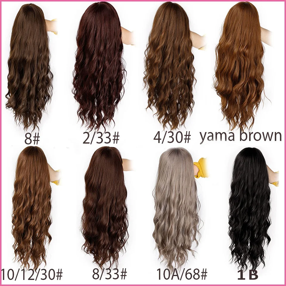 SUe изысканные длинные парики для женщин розовые/серые/светлые с челкой