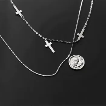 Double Necklaces In Hip Hop Temperament Portrait Coins Round Brand Cross Multi Layer Clavicle Chain E-commerce Source Q1306
Double Necklaces In Hip Hop Temperament Portrait Coins Round Brand Cross Multi Layer Clavicle Chain E-commerce Source Q1306