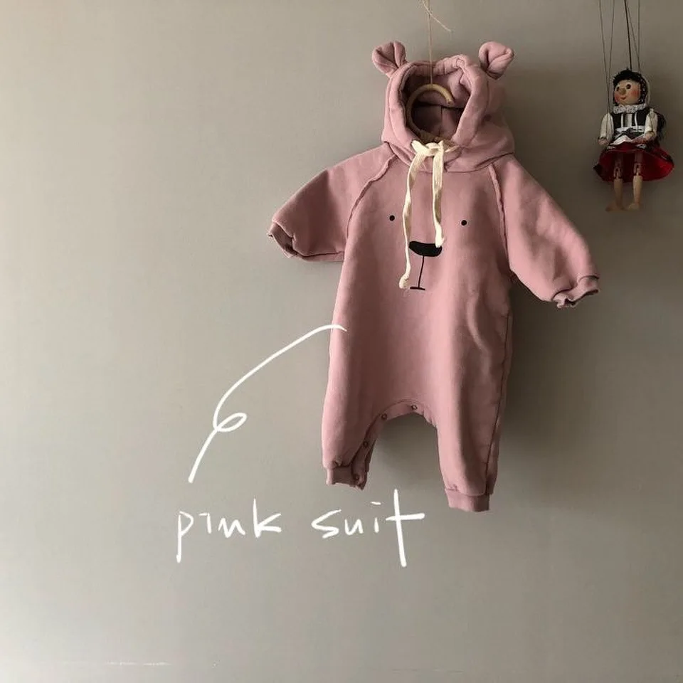 Winter Thick Velvet Baby Boy Girls Jumpsuit Korean Tethered Bear Ears Long Romper Warm Cute Hooded Bib Romper INS 0-2y
Winter Thick Velvet Baby Boy Girls Jumpsuit Korean Tethered Bear Ears Long Romper Warm Cute Hooded Bib Romper INS 0-2y