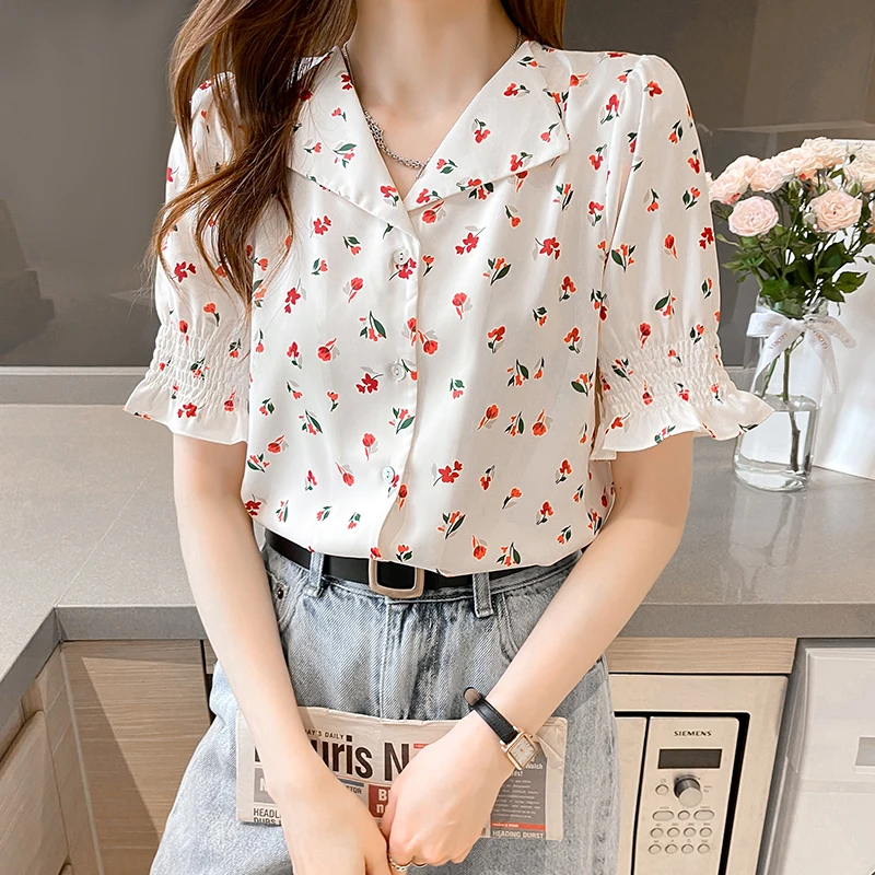 Summer Chiffon Womens Tops and Blouses Korean Fashion Short Sleeve White Office Lady Blusa Loose Women Shirts Blouses
Summer Chiffon Womens Tops and Blouses Korean Fashion Short Sleeve White Office Lady Blusa Loose Women Shirts Blouses