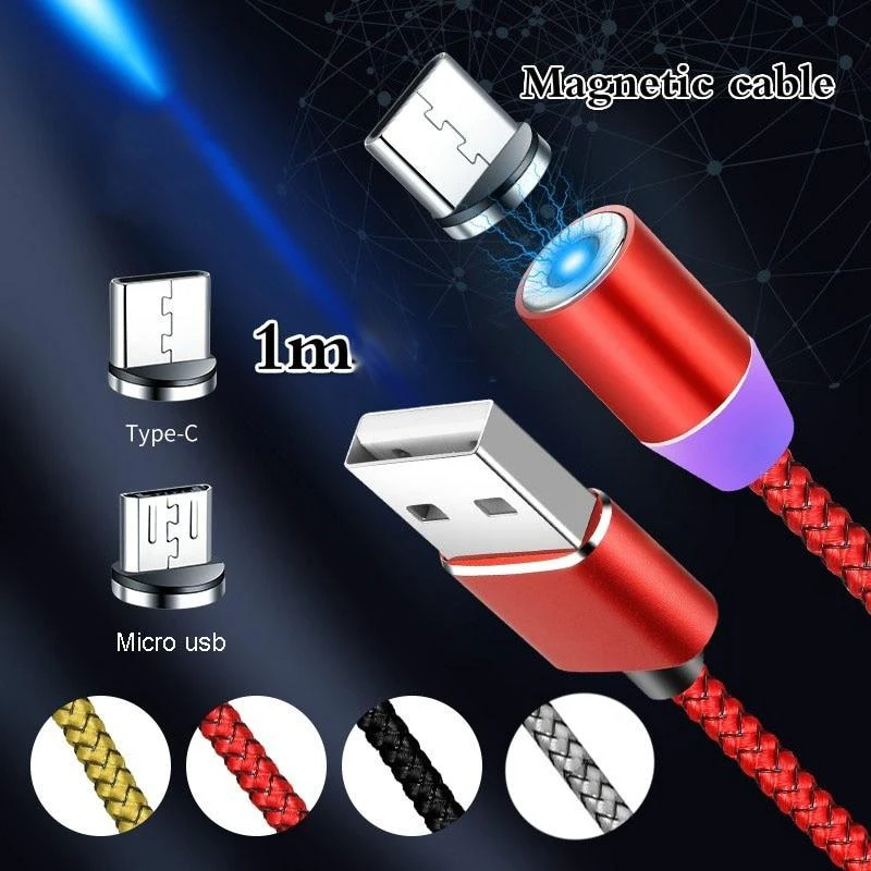 Автомобильный Магнитный кабель Micro USB для iPhone Samsung Android быстрая зарядка магнитное