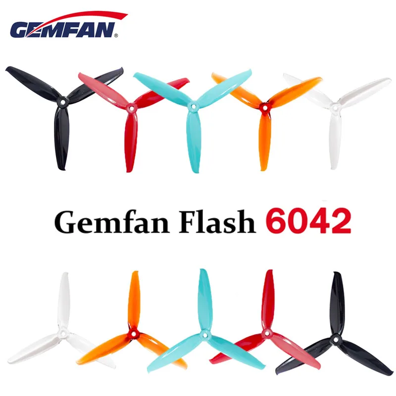 6 пар Gemfan Flash 6042 6x4 2x3 дюймов 3-лопастной PC CW CCW Пропеллер для радиоуправляемых