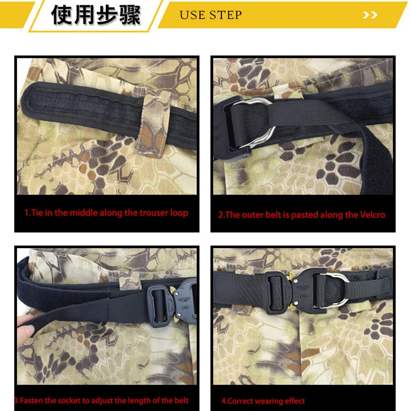 2 Inch Tactical Belt Quick Release Metal Buckle Multifunctional Double Layer Belt With MOLLE System Mens Belts M/L/XL Size
2 Inch Tactical Belt Quick Release Metal Buckle Multifunctional Double Layer Belt With MOLLE System Mens Belts M/L/XL Size