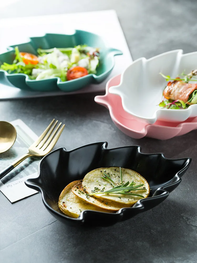 Creative Leaf Dinner Plate Ceramic Irregular Cold Vegetable Salad Plate Kitchen Western Dessert Plate Breakfast Plate Tableware
Creative Leaf Dinner Plate Ceramic Irregular Cold Vegetable Salad Plate Kitchen Western Dessert Plate Breakfast Plate Tableware