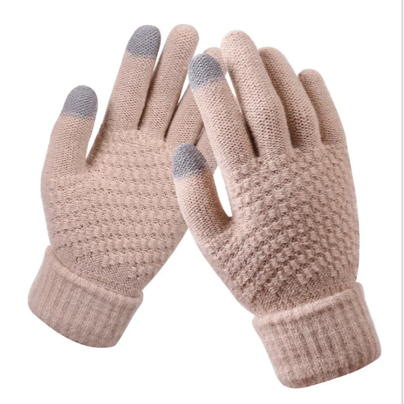 Women's Winter Touch Screen Gloves Thicken Warm Knitted Stretch Gloves Imitation Wool Full Finger Outdoor Skiing Gloves 2021 New
Women's Winter Touch Screen Gloves Thicken Warm Knitted Stretch Gloves Imitation Wool Full Finger Outdoor Skiing Gloves 2021 New