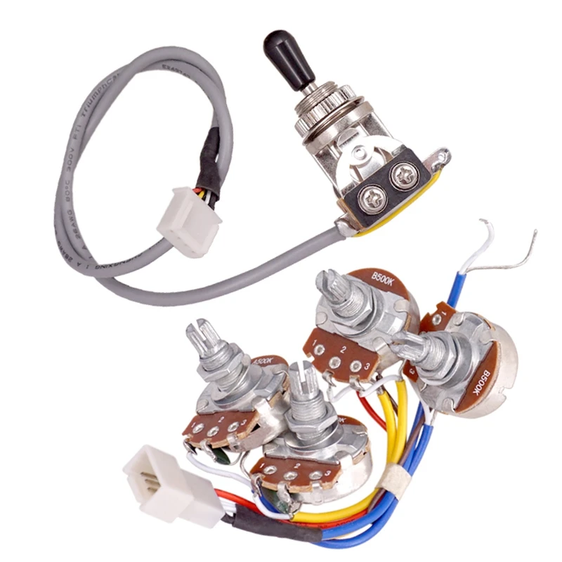 Lp Electric Guitar Pickups Circuit Wiring Harness 2T2V 500K Pots 3 Way Switch For Gibson Les Paul Style Guitar
Lp Electric Guitar Pickups Circuit Wiring Harness 2T2V 500K Pots 3 Way Switch For Gibson Les Paul Style Guitar