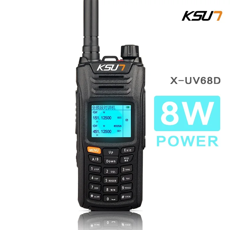 Рация дальнего действия VHF UHF двухсторонняя радиостанция 999 каналов радиопередатчик 10 км VOX охотничья рация KSUN UV68D
Рация дальнего действия VHF UHF двухсторонняя радиостанция 999 каналов радиопередатчик 10 км VOX охотничья рация KSUN UV68D