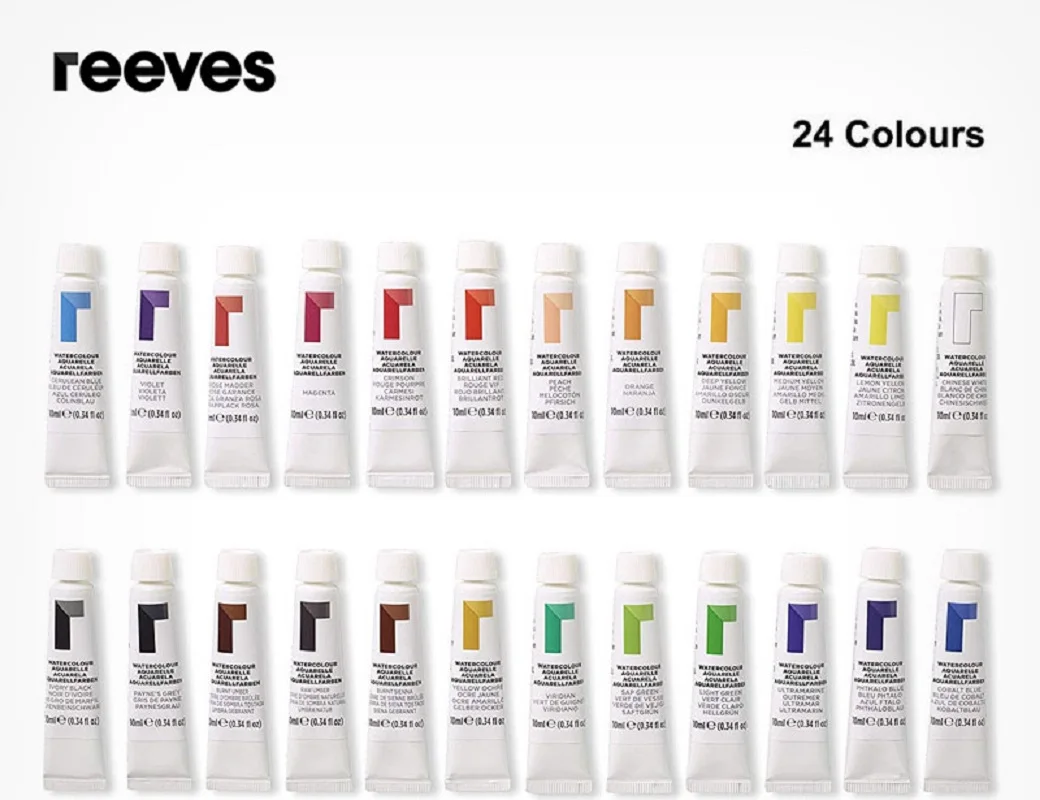 Original British reeves watercolor paint 24 colors tube single acuarelas 10ml painting art supplies
Original British reeves watercolor paint 24 colors tube single acuarelas 10ml painting art supplies