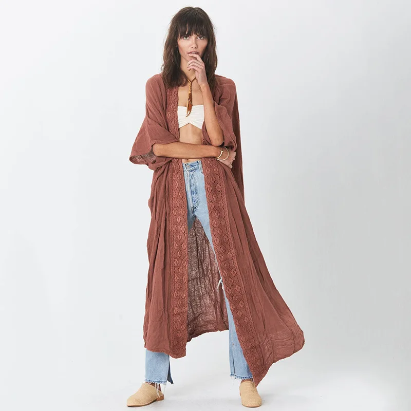 2021 Beach Cover Ups Bamboo Fabric Women's Bathing Suit Oversized Beach Dress New Lace Cardigan Loose Sunscreen Swimwears
2021 Beach Cover Ups Bamboo Fabric Women's Bathing Suit Oversized Beach Dress New Lace Cardigan Loose Sunscreen Swimwears
