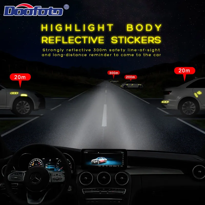 Doofoto 3D Car Reflective Sticker Tape Reflector Fender Warning Bumper Strip Door Handle Bowl Cover Car Exterior Accessories
Doofoto 3D Car Reflective Sticker Tape Reflector Fender Warning Bumper Strip Door Handle Bowl Cover Car Exterior Accessories