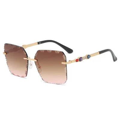 Diamond Inlay Sunglasses For Women Stylish Rimless Sunglasses Personality Decorate Street Photography Glasses 2021 New Style
Diamond Inlay Sunglasses For Women Stylish Rimless Sunglasses Personality Decorate Street Photography Glasses 2021 New Style