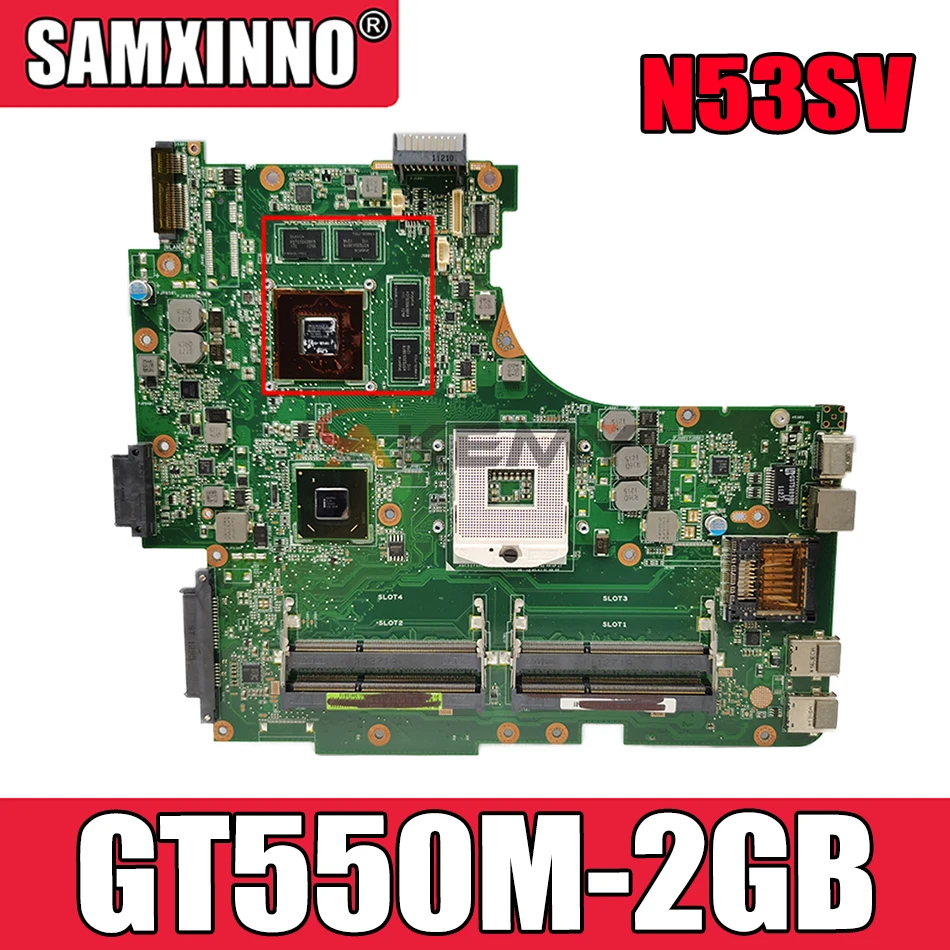 Akemy N53SV материнская плата для ноутбука ASUS N53SN N53SM оригинальная материнская плата GT550M-2GB
Akemy N53SV материнская плата для ноутбука ASUS N53SN N53SM оригинальная материнская плата GT550M-2GB