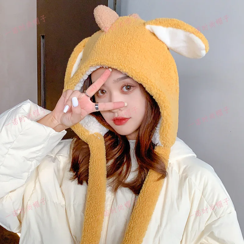 Pinching Rabbit Ears Will Move Warm Scarf Dinosaur Hat Moving Ears Cute Cartoon Hat Rabbit Plush Hat Winter Hat Child Adult Girl
Pinching Rabbit Ears Will Move Warm Scarf Dinosaur Hat Moving Ears Cute Cartoon Hat Rabbit Plush Hat Winter Hat Child Adult Girl