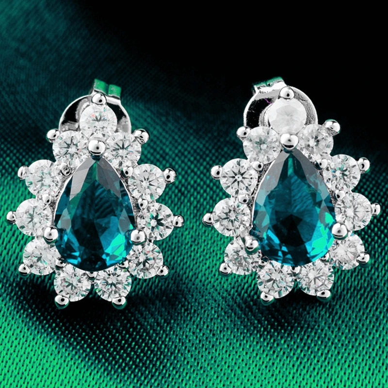 6 Colors Water Drop Stones Stud Earrings Girl AAA CZ Circle Earring for Women Silver Color Earings
6 Colors Water Drop Stones Stud Earrings Girl AAA CZ Circle Earring for Women Silver Color Earings