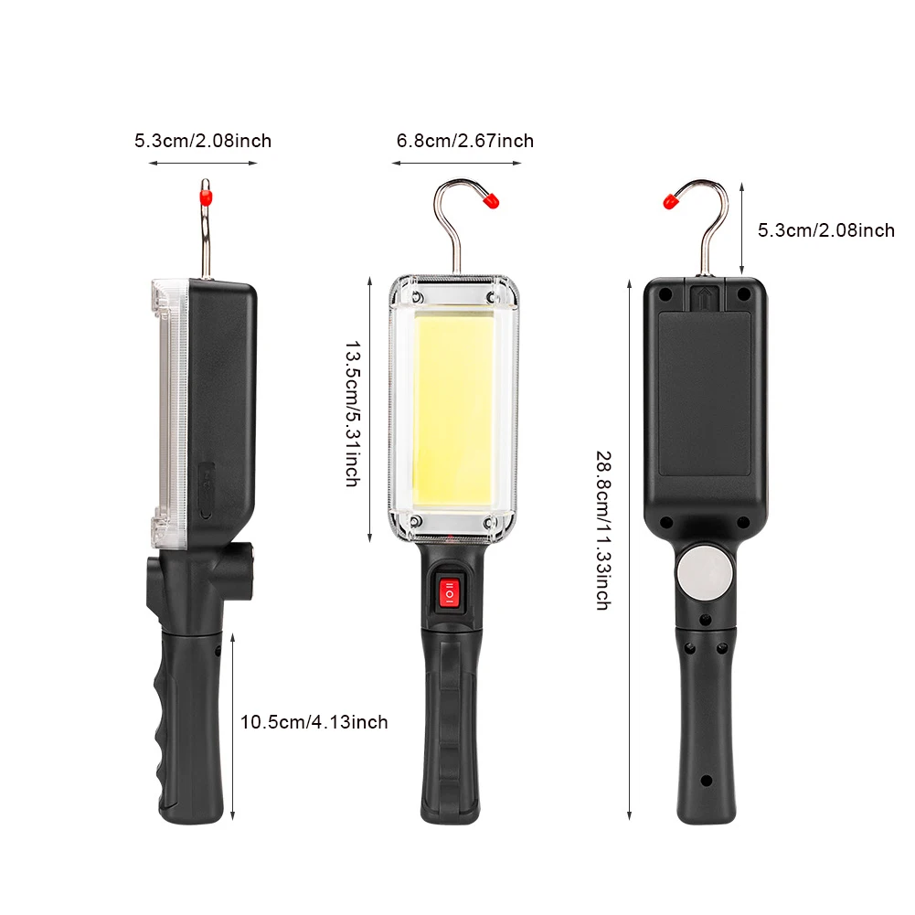 Powerful Flashlight USB Rechargeable COB Work Light With Magnet Hook Camping Tent Work Maintenance Lantern
Powerful Flashlight USB Rechargeable COB Work Light With Magnet Hook Camping Tent Work Maintenance Lantern