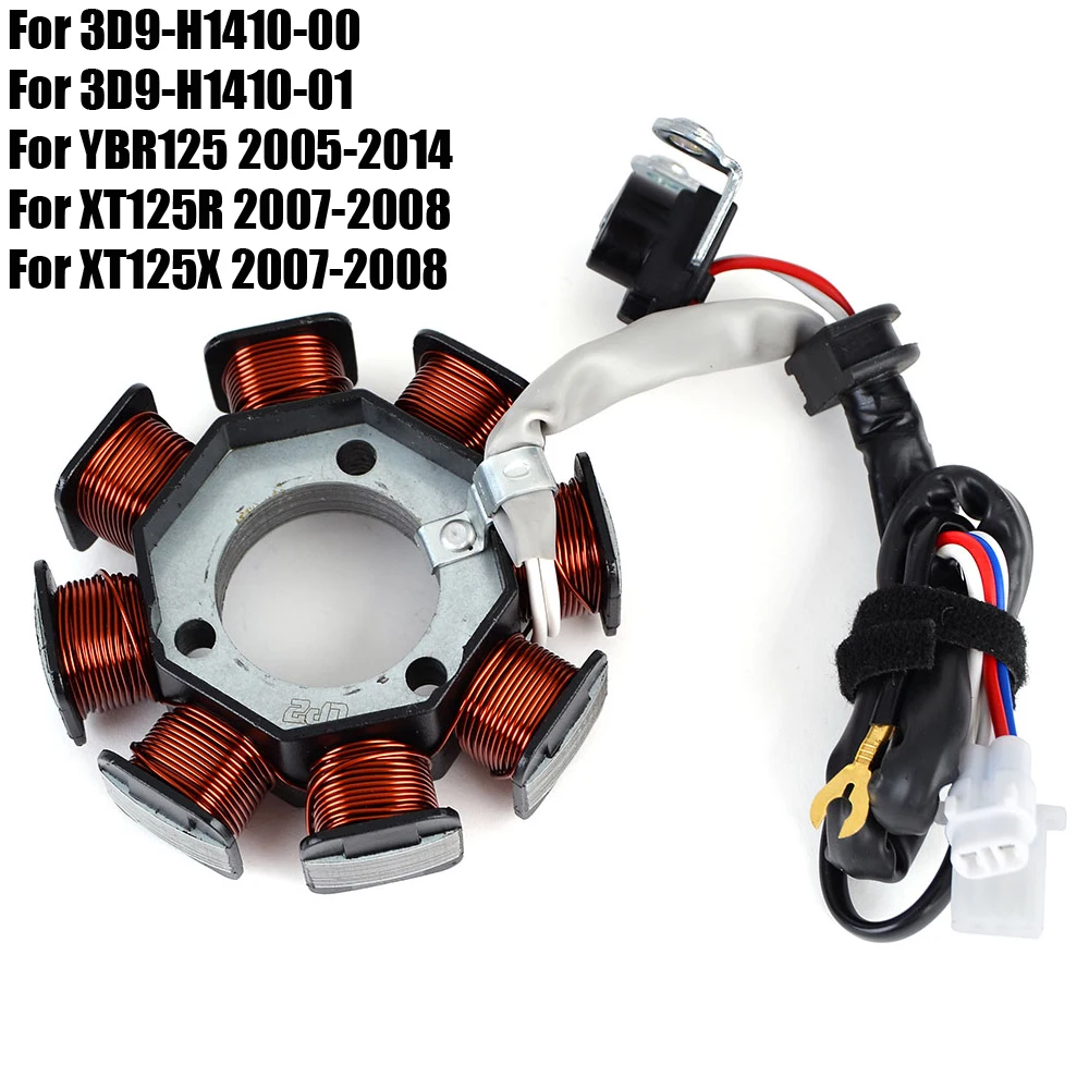 Stator Coil for Yamaha XT125 X / R 2007 2008 YBR125 2005-2014 3D9-H1410-00 3D9-H1410-01 XT125R XT125X
Stator Coil for Yamaha XT125 X / R 2007 2008 YBR125 2005-2014 3D9-H1410-00 3D9-H1410-01 XT125R XT125X