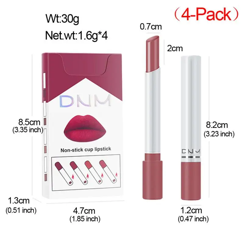 Hot Sale 4Pcs Lip Gloss Set Novel Cigarette Lipstick Matte Long-lasting Color Smoke Tube Shaped Velvet Red Lip Gloss Cosmetics 
Hot Sale 4Pcs Lip Gloss Set Novel Cigarette Lipstick Matte Long-lasting Color Smoke Tube Shaped Velvet Red Lip Gloss Cosmetics