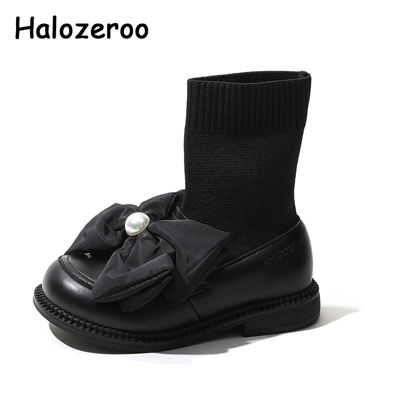 Kids Bow Boots Winter New Children Genuine Leather Fashion Shoes Baby Girls Pearl Princess Boots Brand Ankle Shoes Sock Shoes
Kids Bow Boots Winter New Children Genuine Leather Fashion Shoes Baby Girls Pearl Princess Boots Brand Ankle Shoes Sock Shoes