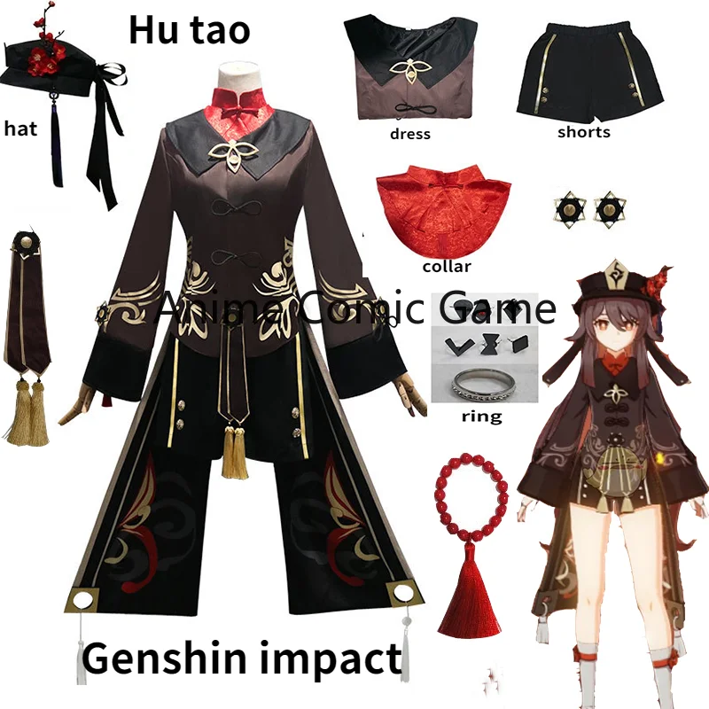 Взрослые дети игра Genshin Impact Hu Tao косплей костюм парик обувь кольца шляпа аниме HuTao одежда, костюм на Хеллоуин для женщин девушек мужчин
Взрослые дети игра Genshin Impact Hu Tao косплей костюм парик обувь кольца шляпа аниме HuTao одежда, костюм на Хеллоуин для женщин девушек мужчин