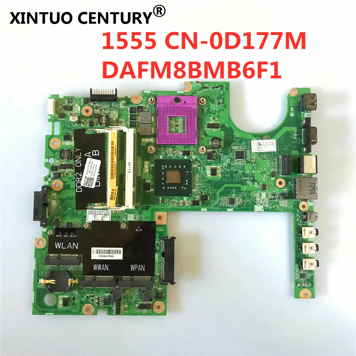 For Dell 1555 laptop Motherboard DDR2 free cpu DAFM8BMB6F1 D177M 0D177M CN-0D177M MAIN BOARD
For Dell 1555 laptop Motherboard DDR2 free cpu DAFM8BMB6F1 D177M 0D177M CN-0D177M MAIN BOARD