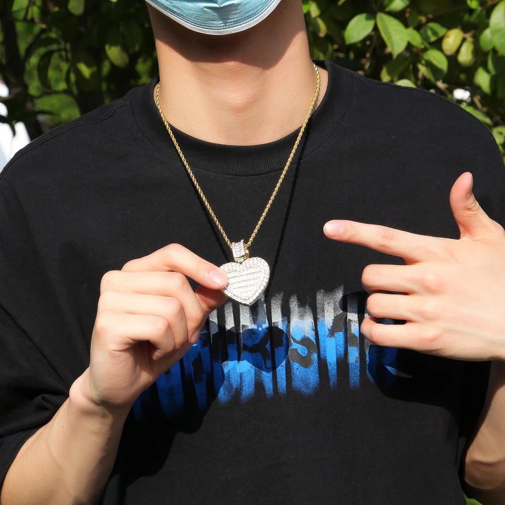 THE BLING KING Large love DIY Photo Pendant Necklace Hip Hop Full Iced Out Cubic Zirconia gold sliver CZ Stone
THE BLING KING Large love DIY Photo Pendant Necklace Hip Hop Full Iced Out Cubic Zirconia gold sliver CZ Stone