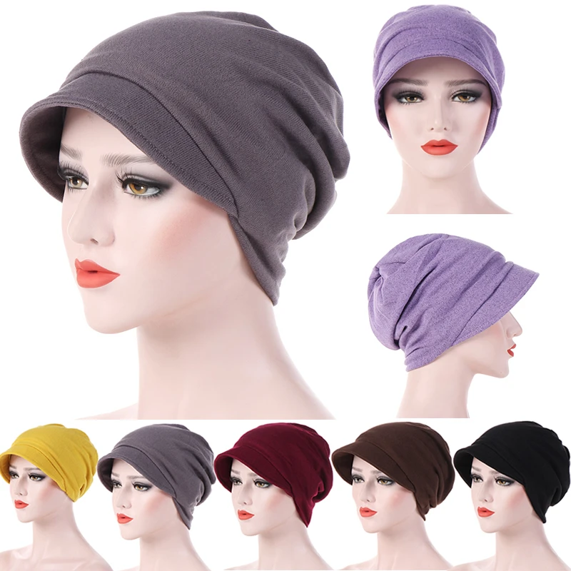 

Winter Women's Turban Hat Peaked caps Beanie Hat Ladies Warm Slouchy Cap Crochet Ski Beanie Female Baggy Skullies Beanies