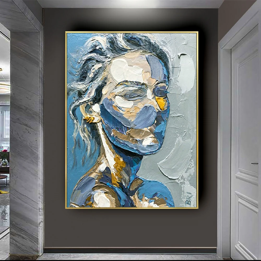 High Quality Abstract Colorful Rectangle Portrait Oil Painting Reproduce Hand-painted Francoise Nielly Half Face Oil Painting
High Quality Abstract Colorful Rectangle Portrait Oil Painting Reproduce Hand-painted Francoise Nielly Half Face Oil Painting