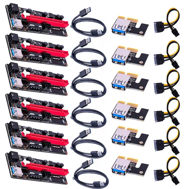 NEW VER009 USB 3.0 Newest PCI-E Riser VER 009S Express 1X 4x 8x 16x Extender Riser Adapter Card SATA 15pin to 6 pin Power Cable
NEW VER009 USB 3.0 Newest PCI-E Riser VER 009S Express 1X 4x 8x 16x Extender Riser Adapter Card SATA 15pin to 6 pin Power Cable