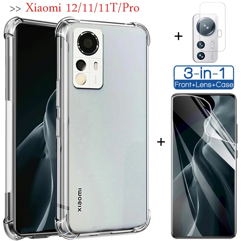 Cases For Xiaomi 11 12 Pro Mi 11 ultra Case,Transparent Case+Hydrogel film xiaomi lite 11 5g case Bumper Airbag Cover On funda xiaomi 11t original Silicone Case carcasa xiaomi 11 lite 5g ne back Cover Xiaomi 11T Pro
Cases For Xiaomi 11 12 Pro Mi 11 ultra Case,Transparent Case+Hydrogel film xiaomi lite 11 5g case Bumper Airbag Cover On funda xiaomi 11t original Silicone Case carcasa xiaomi 11 lite 5g ne back Cover Xiaomi 11T Pro