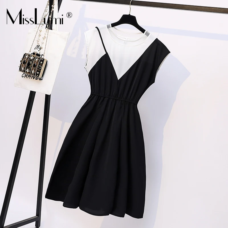 L-5XL Plus Size Fake Two Pieces Dress Women Summer 2021 Fashion Short Sleeve Patchwork Casual Loose High Waist A-line Long Dress
L-5XL Plus Size Fake Two Pieces Dress Women Summer 2021 Fashion Short Sleeve Patchwork Casual Loose High Waist A-line Long Dress
