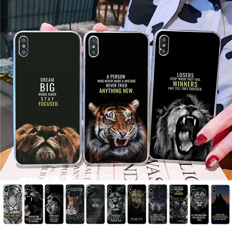 MaiYaCa Wolf Lion Tiger Animal Text Phone Case for iPhone 11 12 13 mini pro XS MAX 8 7 6 6S Plus X 5S SE 2020 XR case
MaiYaCa Wolf Lion Tiger Animal Text Phone Case for iPhone 11 12 13 mini pro XS MAX 8 7 6 6S Plus X 5S SE 2020 XR case