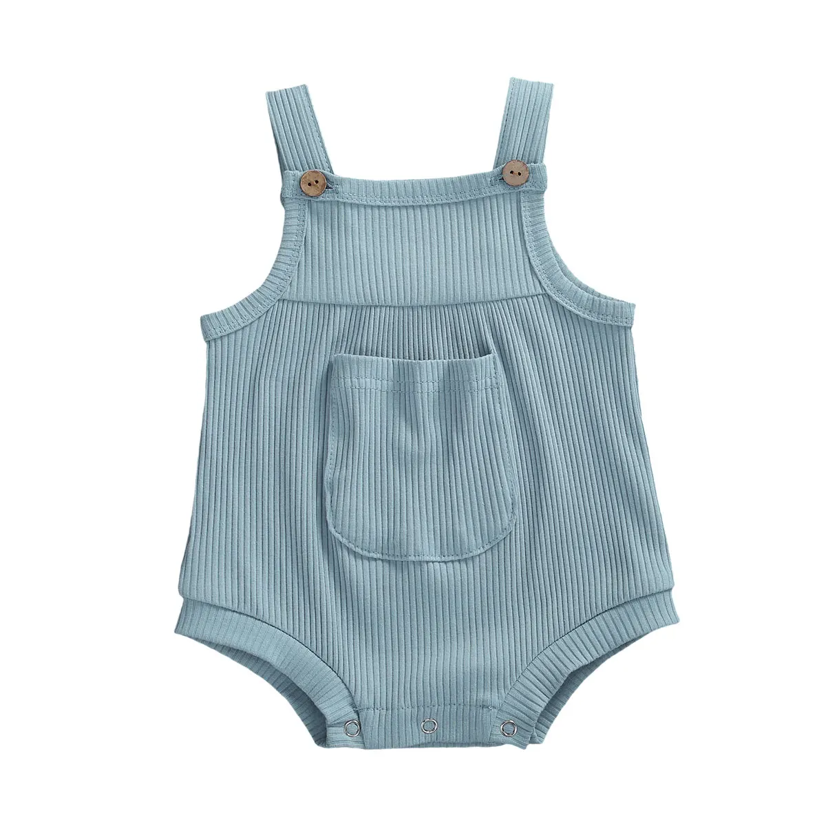 0-24M Newborn Baby Girls Ribbed Romper Solid Pocket Jumpsuits Summer Sleeveless Sling Baby Boy Rompers Holiday Outfit
0-24M Newborn Baby Girls Ribbed Romper Solid Pocket Jumpsuits Summer Sleeveless Sling Baby Boy Rompers Holiday Outfit