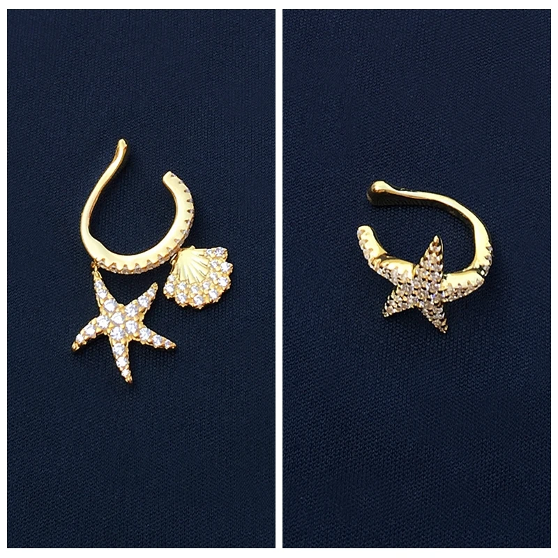 cheny s925 sterling silver June new golden yellow starfish shell ear bone clip female pierced fashion ocean star earrings
cheny s925 sterling silver June new golden yellow starfish shell ear bone clip female pierced fashion ocean star earrings