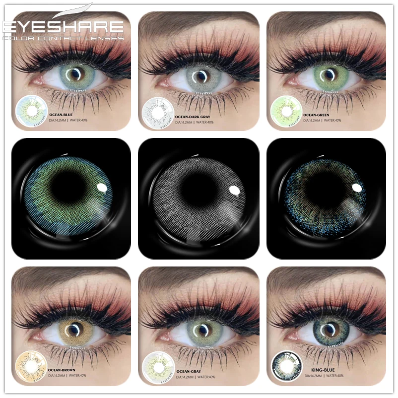 EYESHARE Colorful Contact Lenses OCEAN Series 1Pair 12 Colors Series Beauty Colored Contact Lens for Eyes Contact Lenses
EYESHARE Colorful Contact Lenses OCEAN Series 1Pair 12 Colors Series Beauty Colored Contact Lens for Eyes Contact Lenses