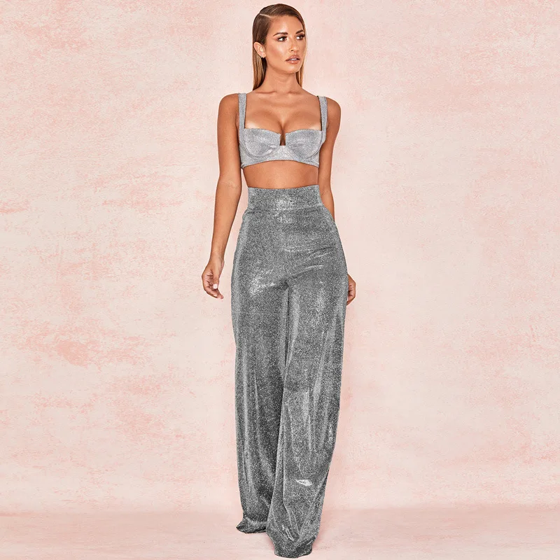 New Arrival 2020 Night Club Sexy High Waist Sparkly Loose Sparkly Women Wide Leg Pants Fashion Designer High Street Pencil Pants
New Arrival 2020 Night Club Sexy High Waist Sparkly Loose Sparkly Women Wide Leg Pants Fashion Designer High Street Pencil Pants