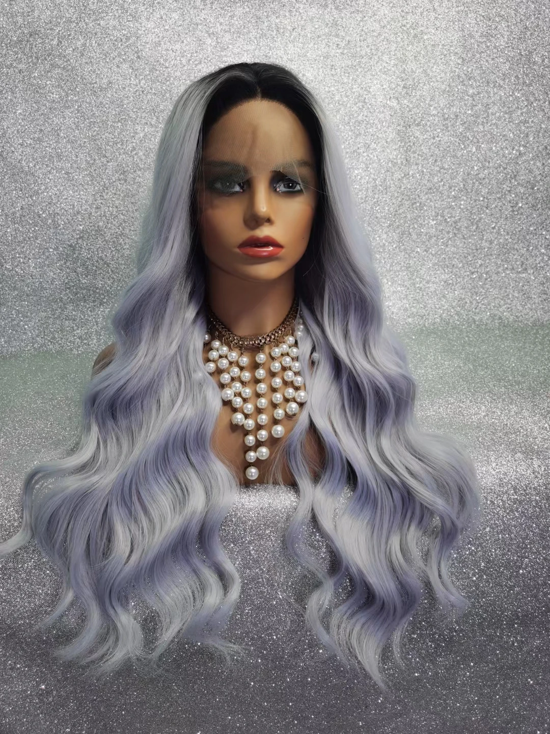 Ombre Ash Blonde 180% Density 26 Inch Long Body Wave Synthetic Wigs Lace Front Wig For Black Women Daily Cosplay Heat Resistant
Ombre Ash Blonde 180% Density 26 Inch Long Body Wave Synthetic Wigs Lace Front Wig For Black Women Daily Cosplay Heat Resistant