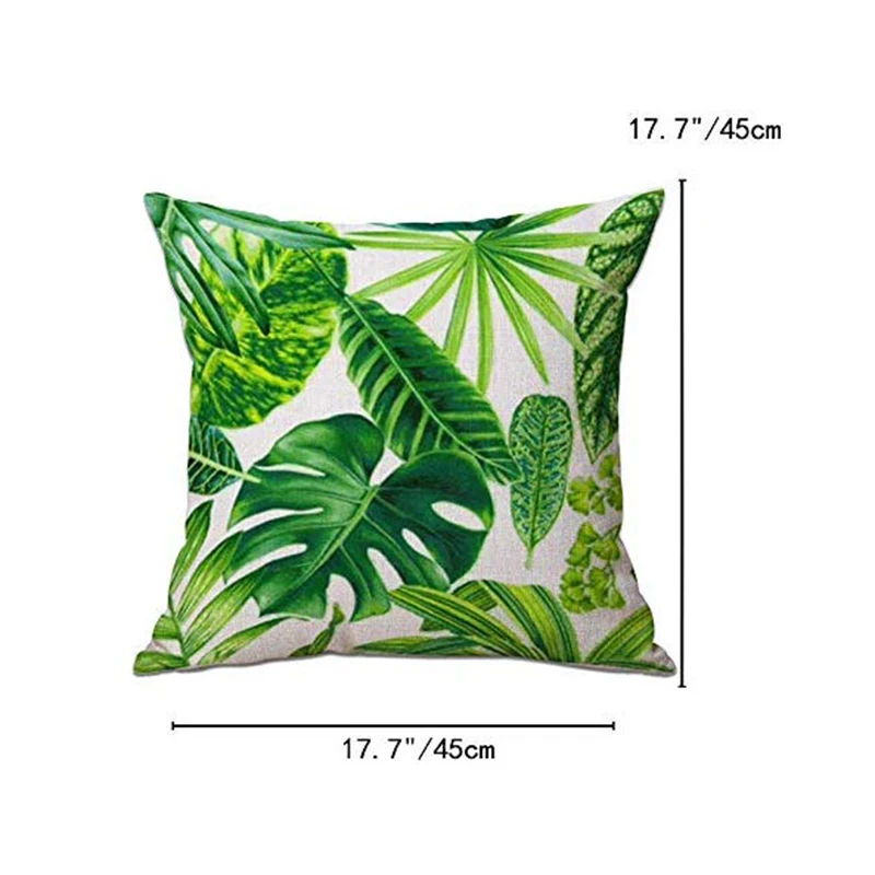 45*45cm Plant Printed Cushion Cover Green Leaves Cotton Linen Pillow Cases Chair/car/sofa Pillow Cover Home Decorative Pillow
45*45cm Plant Printed Cushion Cover Green Leaves Cotton Linen Pillow Cases Chair/car/sofa Pillow Cover Home Decorative Pillow