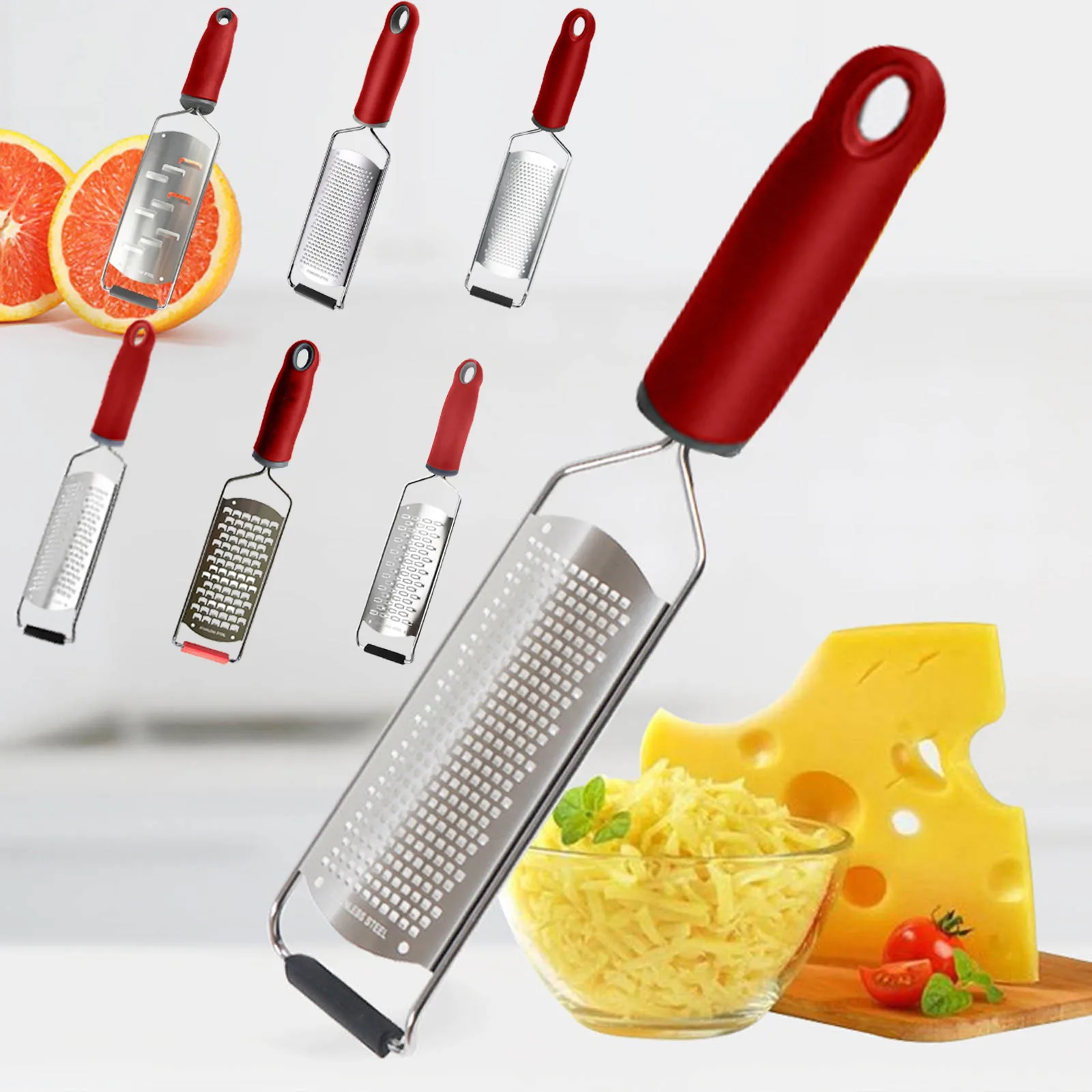 Practical Cheese Grater Durable Slicer Hand-held Stainless Steel Zester Wire Planer for Kitchen Multifunctional Kitc
Practical Cheese Grater Durable Slicer Hand-held Stainless Steel Zester Wire Planer for Kitchen Multifunctional Kitc