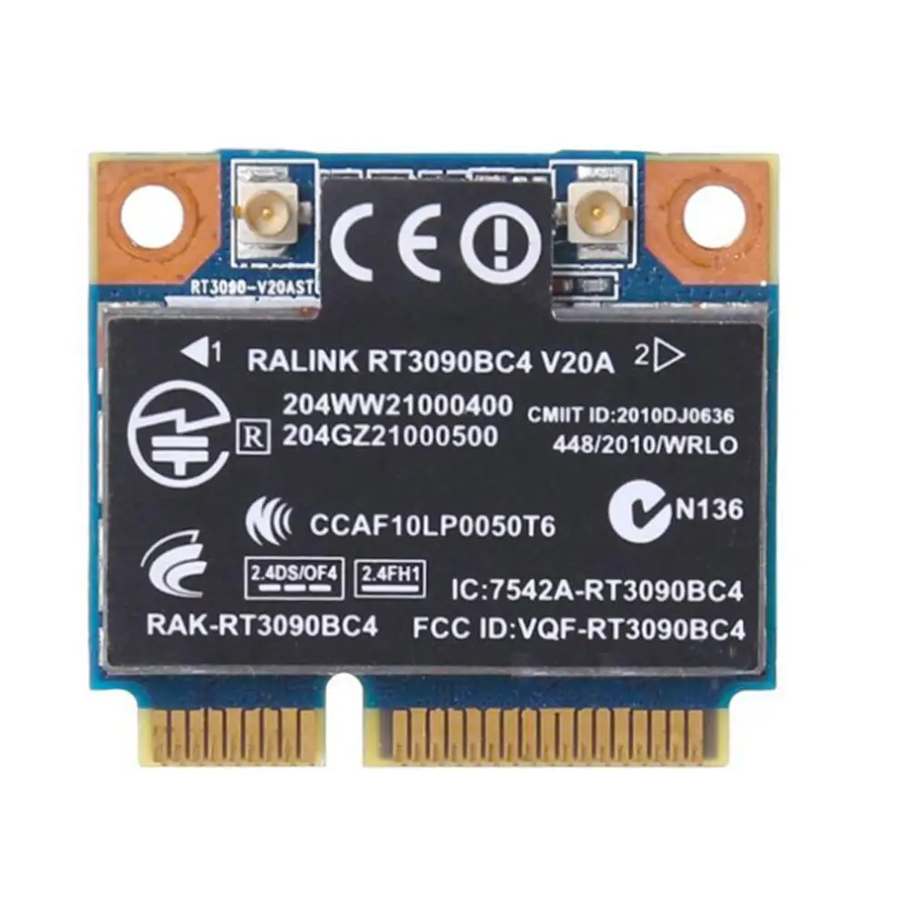 Ralink RT3090BC4 Half Mini PCI-e Wireless WLAN Bluetooth4.0 CQ62 4320S Wirsless Card For HP 602992-001 I7M6 SPS CQ42 4420S B4A6
Ralink RT3090BC4 Half Mini PCI-e Wireless WLAN Bluetooth4.0 CQ62 4320S Wirsless Card For HP 602992-001 I7M6 SPS CQ42 4420S B4A6