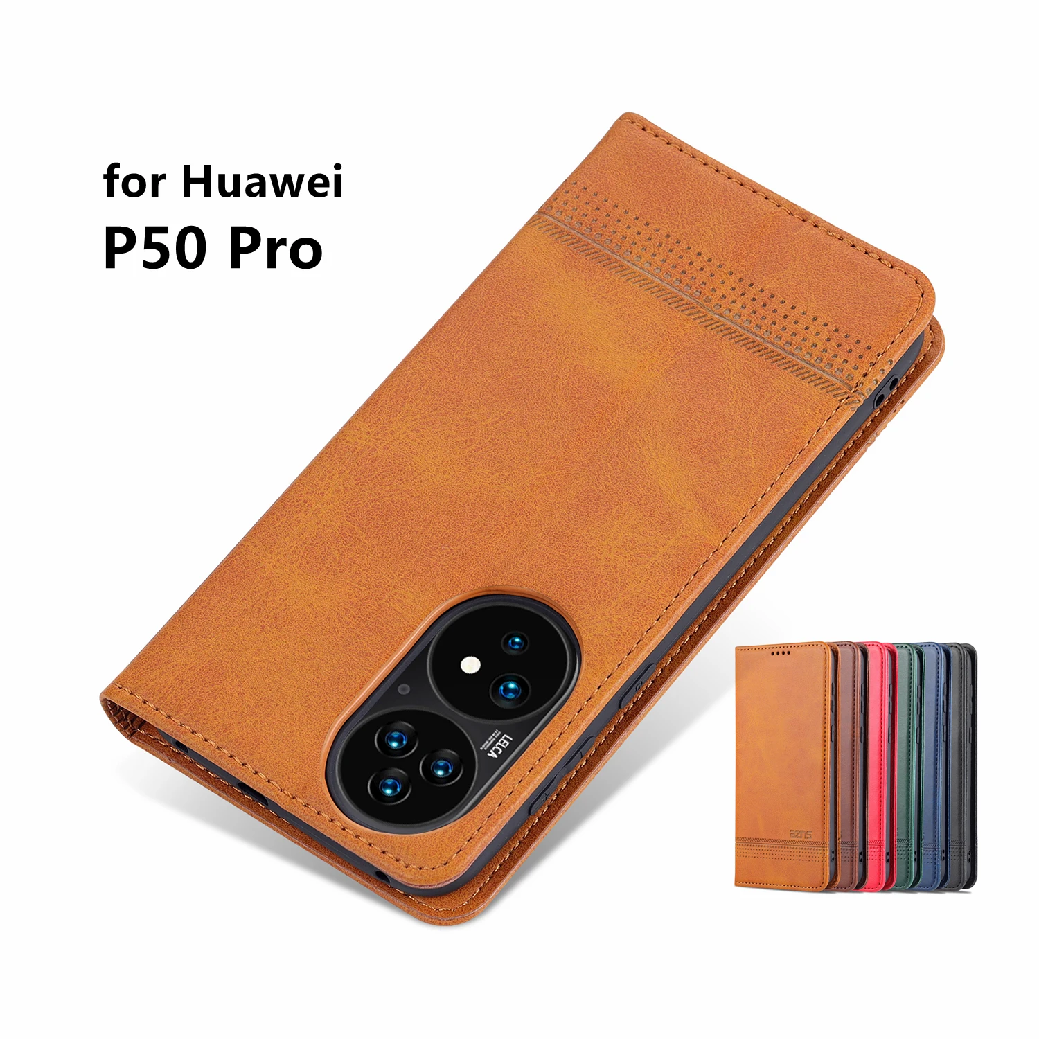 Deluxe magnetic adsorption leather case for Huawei P50 Pro flip cover wallet protective case capa fundas
Deluxe magnetic adsorption leather case for Huawei P50 Pro flip cover wallet protective case capa fundas