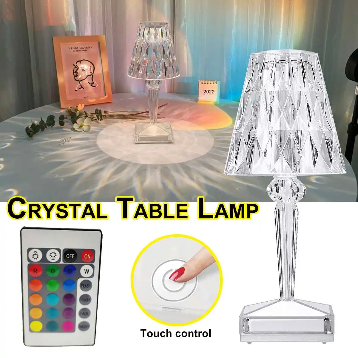 3 Light Color/RGB Light Crystal LED Desk Lamp Night Light Led Table Lamp Home Room Decor Battery or USB Powered
3 Light Color/RGB Light Crystal LED Desk Lamp Night Light Led Table Lamp Home Room Decor Battery or USB Powered
